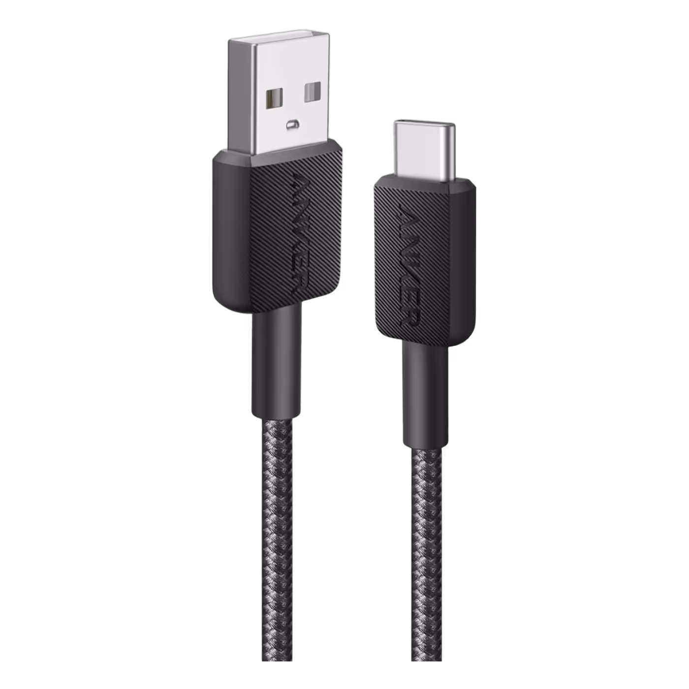 Black Anker 322 USB-A to USB-C braided cable