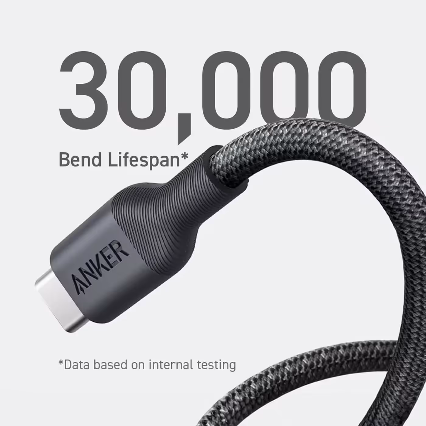 Anker 544 cable connector, 30,000 bend lifespan graphic
