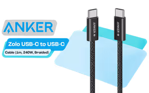 Anker Zolo 240W USB-C to USB-C Braided Cable 1m - image 1