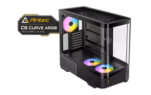 Antec C6 Curve ARGB Mid Tower Case - Black, 3 ARGB Fans - image 1