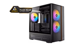 Antec Flux Rear Mid Tower Case - Black | 5 PWM Fans - image 1