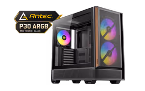 Antec P30 ARGB Mid Tower Case - Black | 5 PWM Fans - image 1