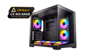 Antec CX M3 ARGB Mini Tower Case - Black, 6 ARGB Fans - image 1