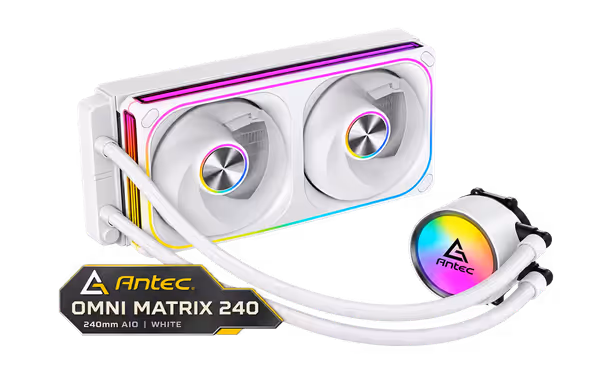 Antec Omni Matrix 240 ARGB Liquid Cooler - White - image 1 Antec Omni Matrix 240 ARGB Liquid Cooler - White - image 1