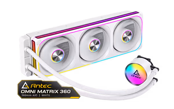 Antec Omni Matrix 360 ARGB Liquid Cooler - White - image 1 Antec Omni Matrix 360 ARGB Liquid Cooler - White - image 1