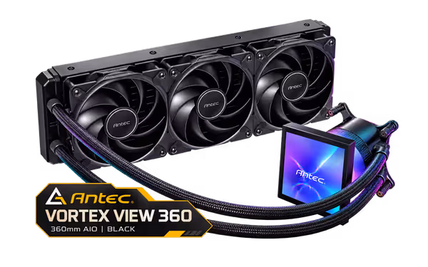Antec Vortex View 360 AIO Liquid Cooler - Black - image 1 Antec Vortex View 360 AIO Liquid Cooler - Black - image 1