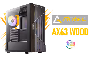 Antec AX63 Wood ARGB Gaming Case - Black - Image 1