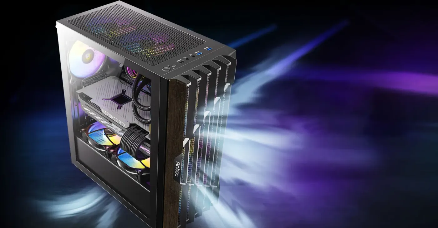 Antec AX63 front and bottom air intake design