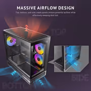 Antec C2M ARGB Micro-ATX Case - Black, 240mm ARGB Fan - image 14