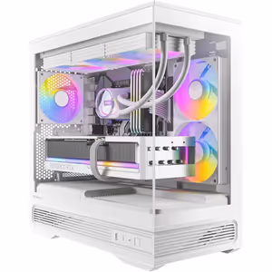 Antec C2M ARGB Micro-ATX Case - White, 240mm ARGB Fan - image 2