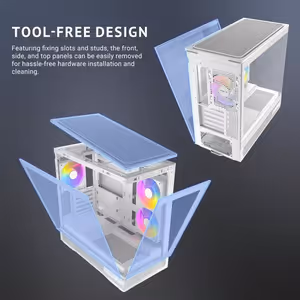 Antec C2M ARGB Micro-ATX Case - White, 240mm ARGB Fan - image 20