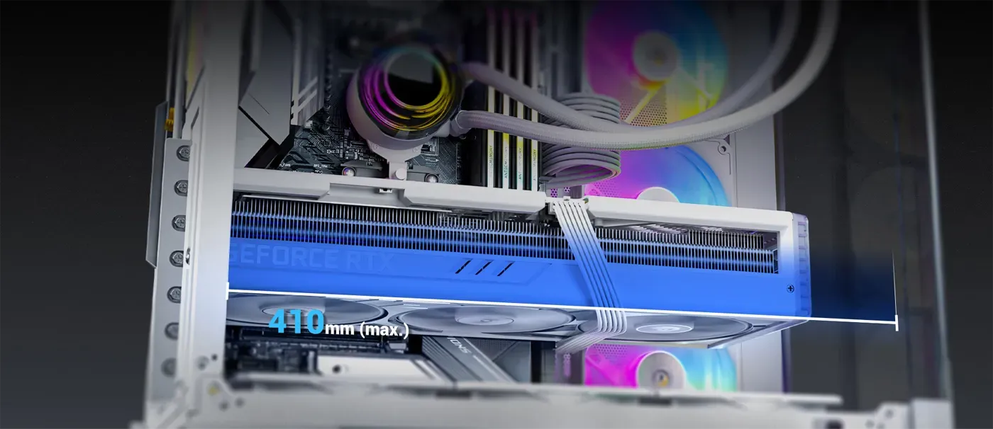 Antec C5 Curve housing a large RTX 40 Series GPU