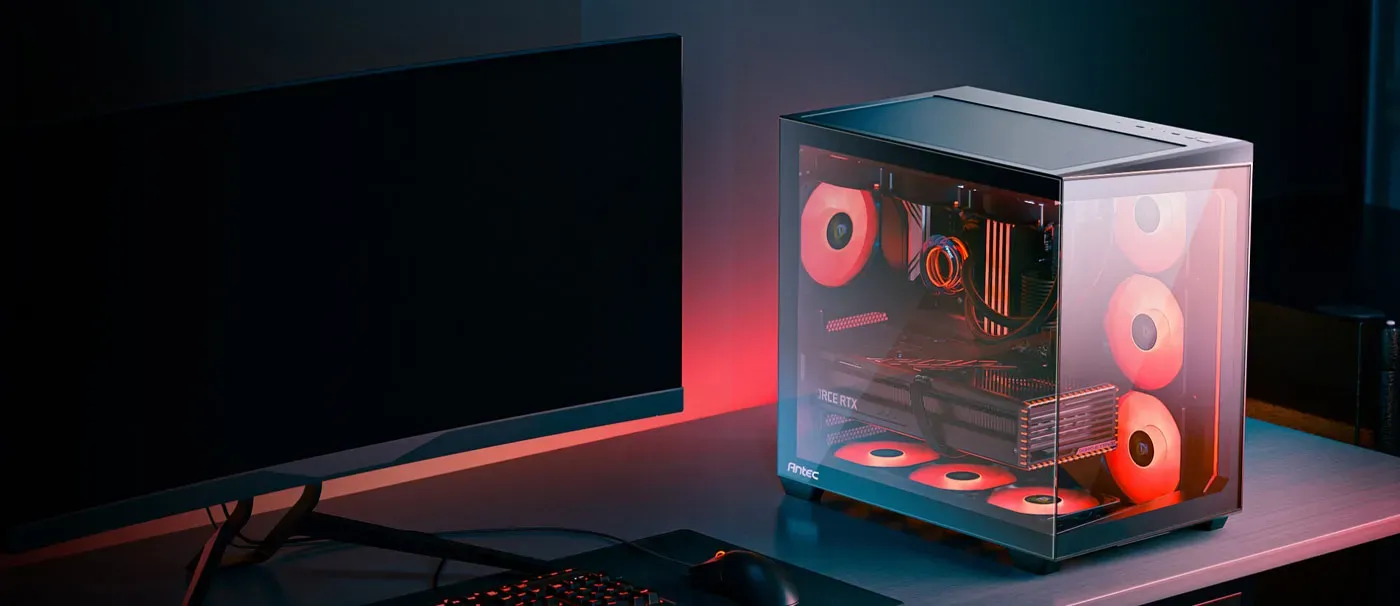 Antec C5 ARGB Mid-Tower PC case featuring tempered glass panels and integrated lighting