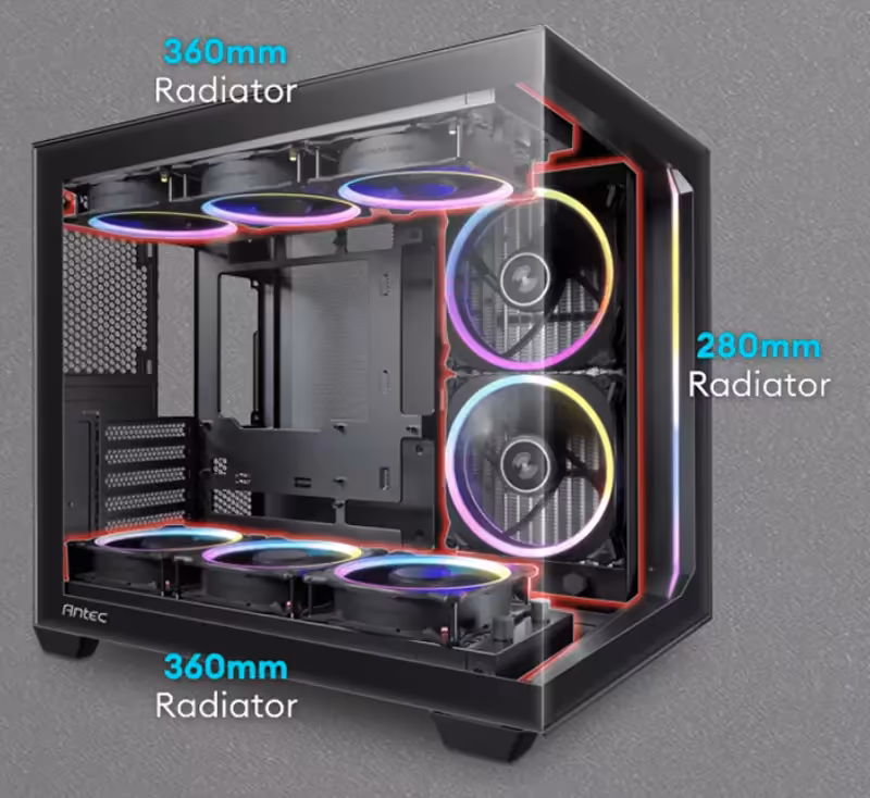 Antec C5 RGB Cooling Space - Mobile View
