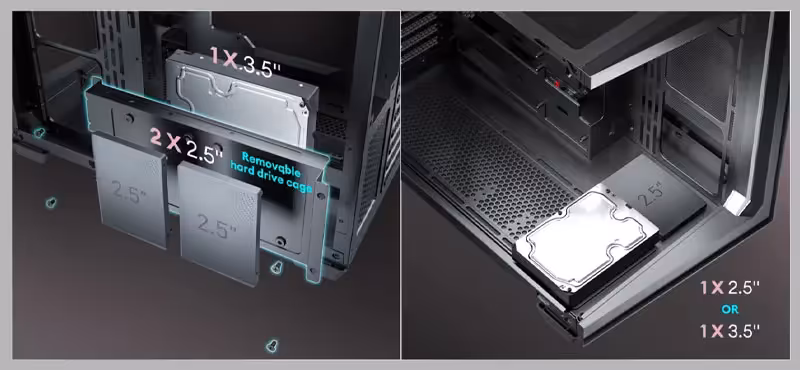 Antec C5 RGB Storage Compatibility - Mobile View