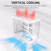Antec C6 Curve Air Mid Tower Case - White, 3 PWM Fans - image 13