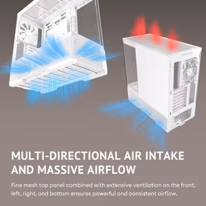 Antec C6 Curve Air Mid Tower Case - White, 3 PWM Fans - image 14