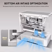 Antec C6 Curve Air Mid Tower Case - White, 3 PWM Fans - image 15