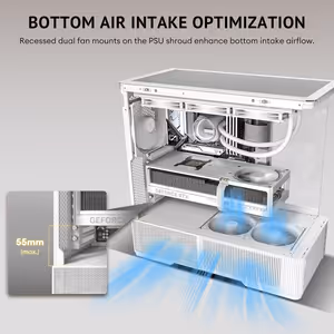 Antec C6 Curve Air Mid Tower Case - White, 3 PWM Fans - image 15