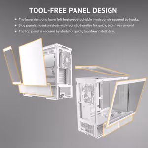 Antec C6 Curve Air Mid Tower Case - White, 3 PWM Fans - image 20