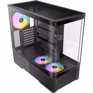 Antec C6 Curve ARGB Mid Tower Case - Black, 3 ARGB Fans - image 2