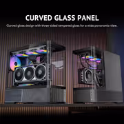 Antec C6 Curve ARGB Mid Tower Case - Black, 3 ARGB Fans - image 11