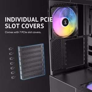 Antec C6 Curve ARGB Mid Tower Case - Black, 3 ARGB Fans - image 22