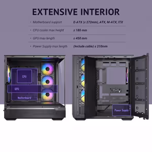 Antec C7 ARGB Gaming Case Black with Glass & Fans - image 41