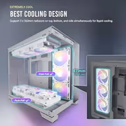 Antec C8 Aluminum White Full‑Tower E-ATX PC Case - 360mm Radiator - image 14