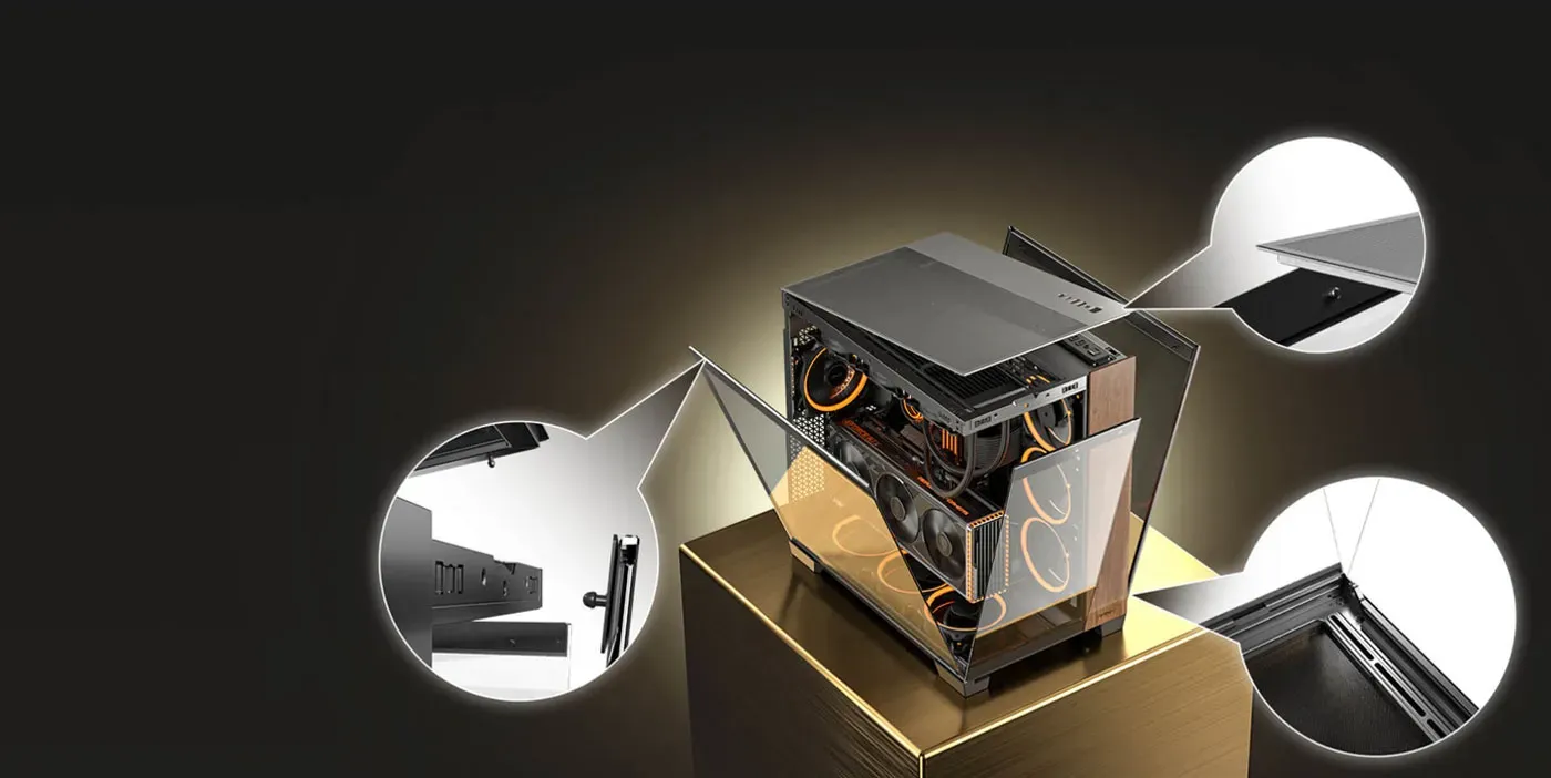 Sturdy steel chassis design of the Antec C8 Gaming Case