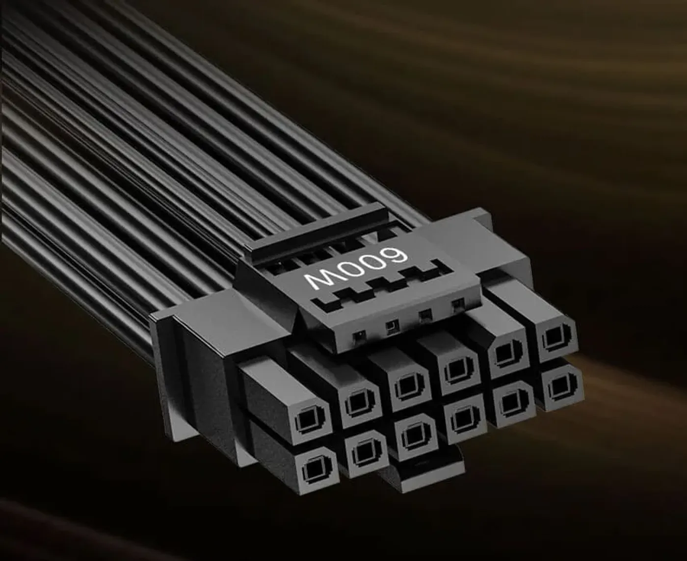 Power supply showcasing ATX 3.1 and PCIe 5.1 cable compatibility for modern GPUs