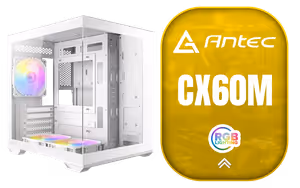 Antec CX60M ARGB Gaming Case White - Image 1