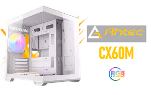 Antec CX60M ARGB Gaming Case White - Image 1