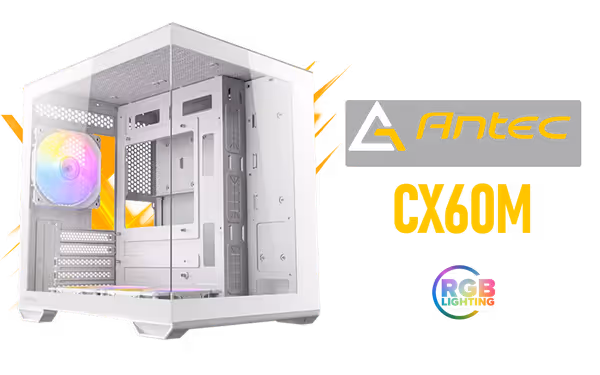 Antec CX60M ARGB Mini Tower Case — 270° Panoramic View - image 1 Antec CX60M ARGB Mini Tower Case — 270° Panoramic View - image 1