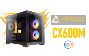 Antec CX600M RGB Gaming Case — Micro-ATX/ITX, 270° View - image 1
