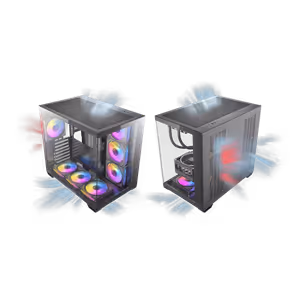 Antec CX Mirror Mid Tower Case - Black | 7 ARGB Fans - image 2
