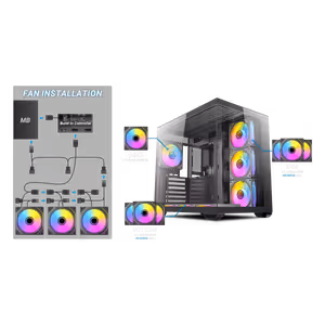 Antec CX Mirror Mid Tower Case - Black | 7 ARGB Fans - image 3