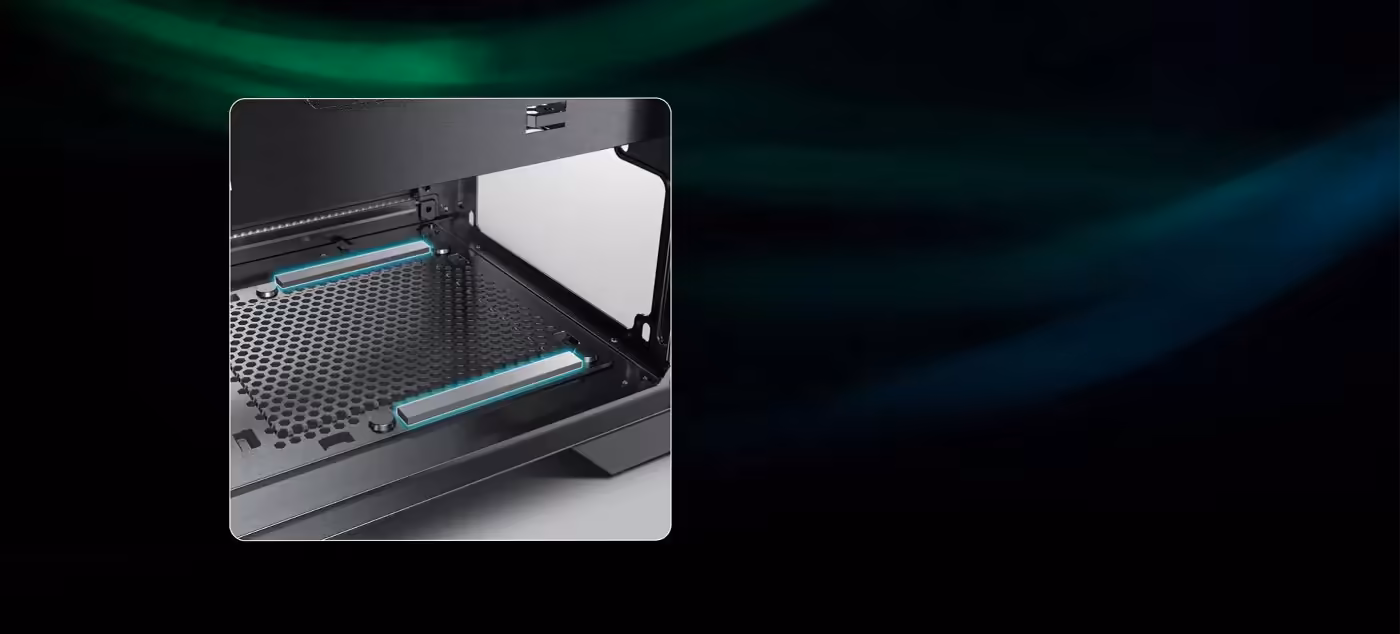 EVA cushion pads for PSU in Antec CX500M RGB Micro ATX Case in White - desktop view