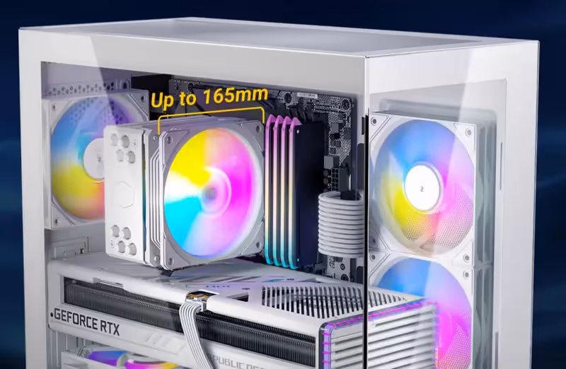 Cooling compatibility details of Antec CX500M RGB Micro ATX Case in White - mobile view