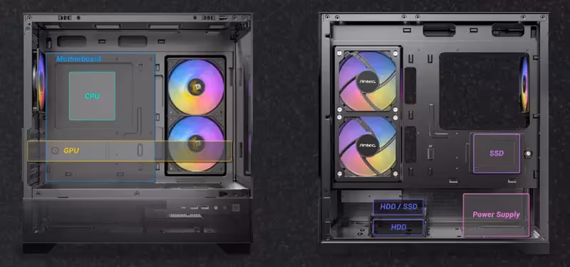 Compatibility details of Antec CX500M RGB Micro ATX Case in White - mobile view