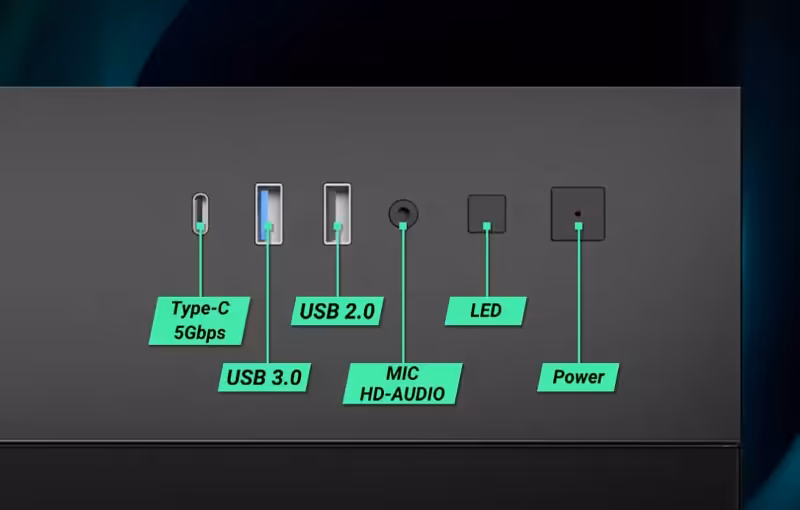 I/O Panel of Antec CX600M Trio ARGB - Mobile View