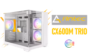 Antec CX600M Trio ARGB Gaming Case - White - Image 1