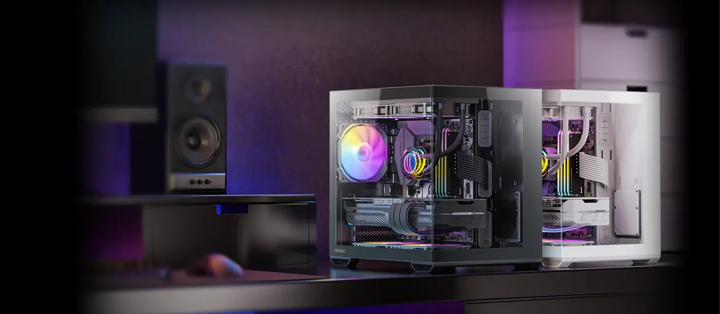 Antec CX60M ARGB Mini Tower Gaming Case, Desktop View for Micro-ATX and ITX Builds