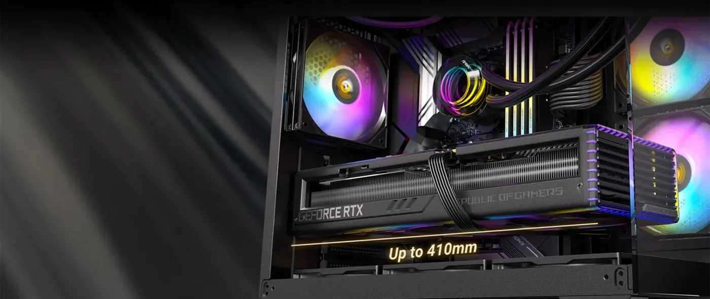 Antec CX800 case supporting long RTX 40 series graphics cards
