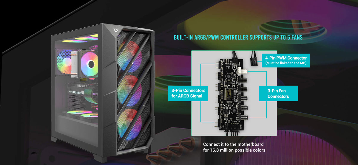 Antec DP503 Customizable RGB LED - Desktop View