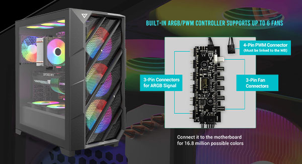 Antec DP503 Customizable RGB LED - Mobile View