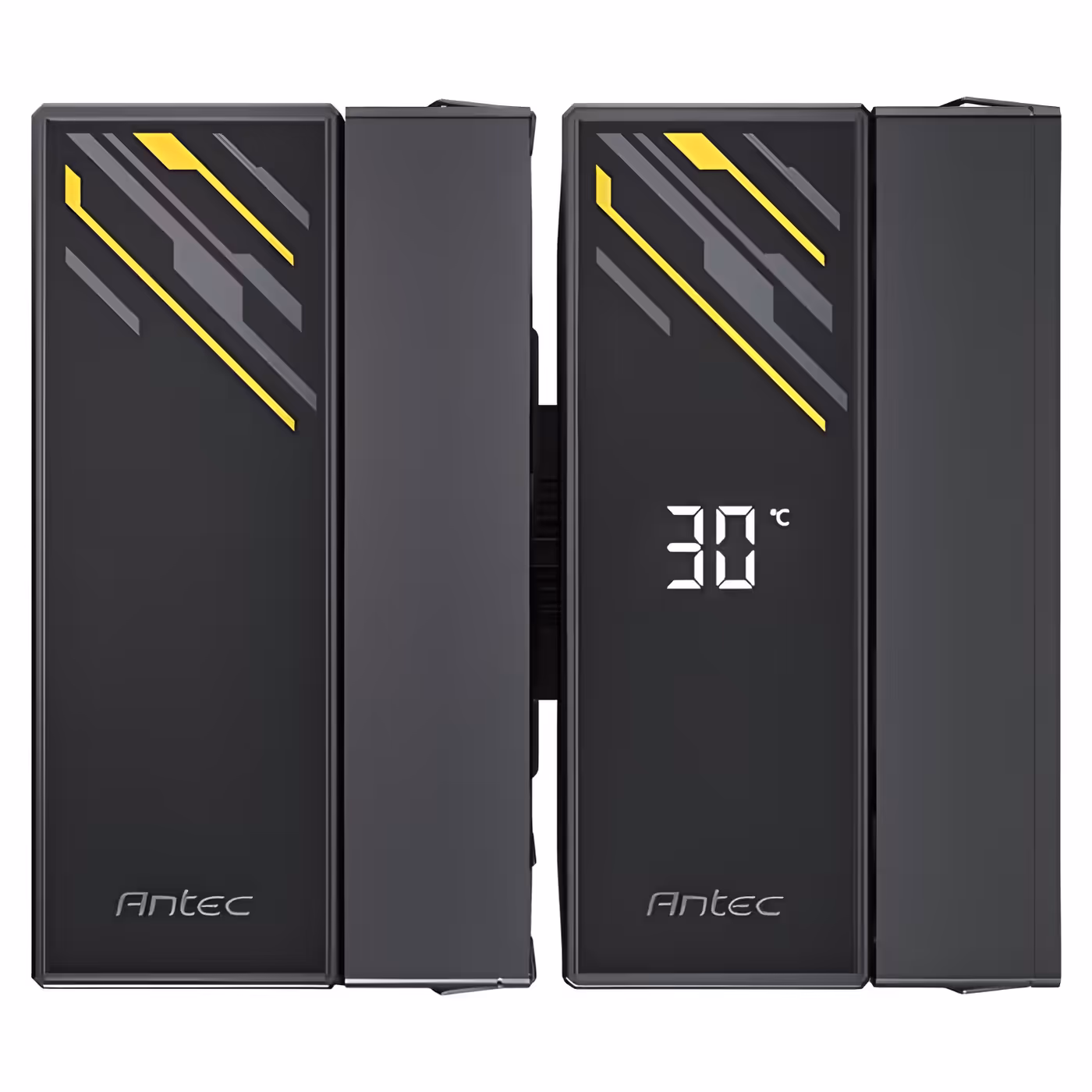 Top view of the black F620 Digital Pro covers with a digital temperature readout