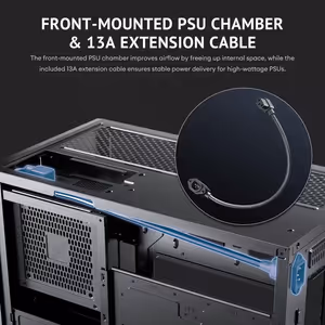 Antec Flux M Micro-ATX Case - Black | 6 PWM Fans - image 13