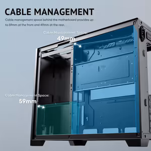 Antec Flux M Micro-ATX Case - Black | 6 PWM Fans - image 14