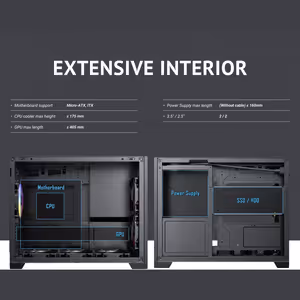 Antec Flux M Micro-ATX Case - Black | 6 PWM Fans - image 16
